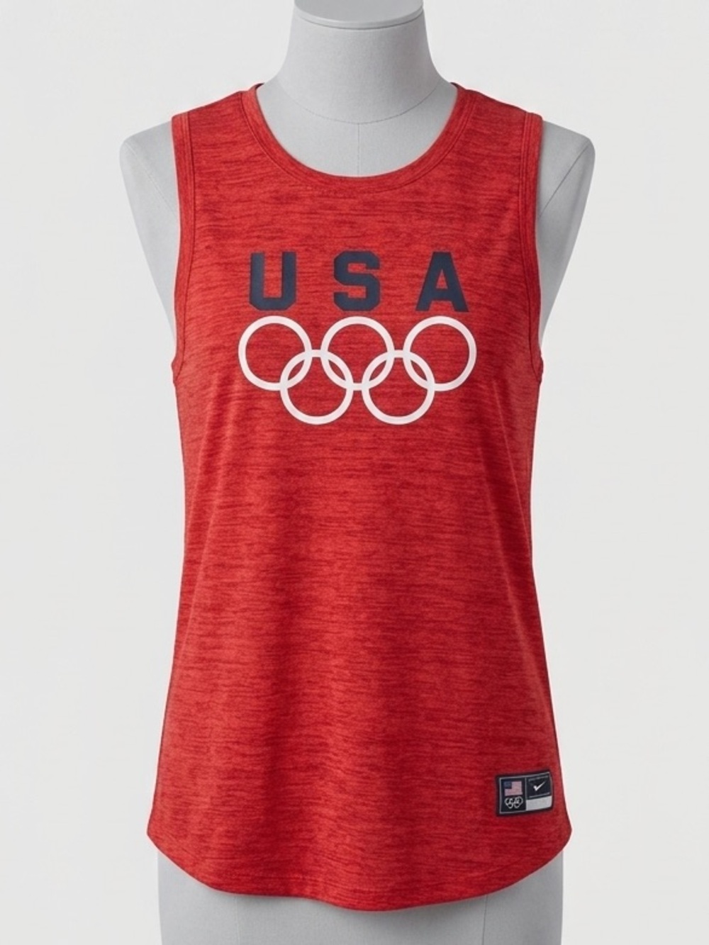Team USA US Olympic Team Apparel Red Muscle Shirt - Small 🪙